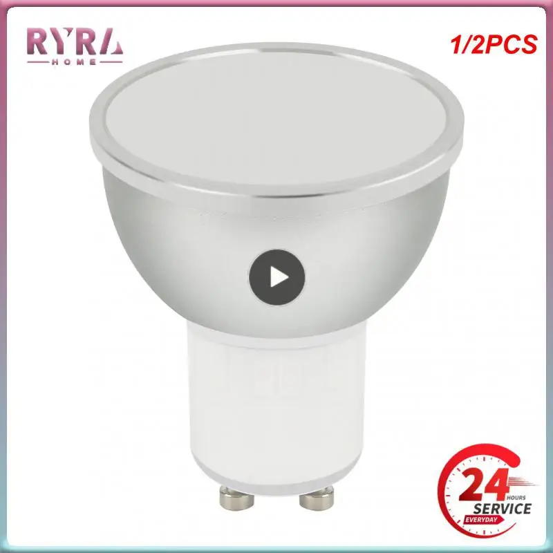 

1/2 шт. энергосберегающий прожектор GU10 GU5.3, 220 В переменного тока, 110 В переменного тока, нестробоскопический, теплый белый свет, светильник 3 Вт-8 Вт, может заменить галогеновую лампу 30 Вт, 50 Вт