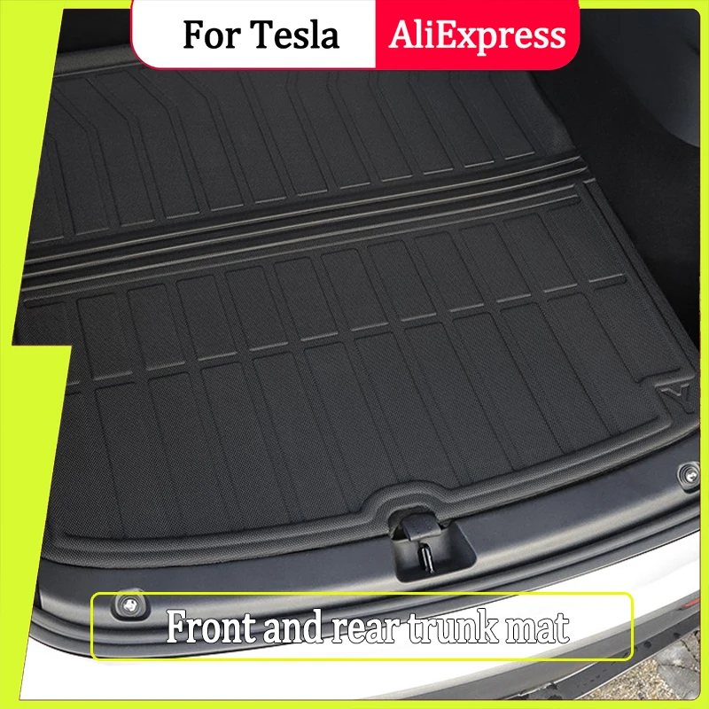 

TPE Pad Front Rear Mat for Tesla Model 3 Model Y Mat Accessories Trunk Cargo Tray Floor Mat Trunk Mats