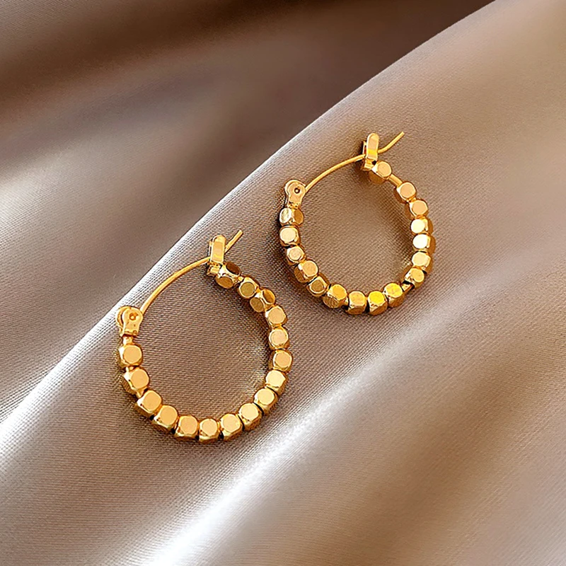 

Модные изысканные серьги-кольца 14k для женщин, высококачественные очаровательные темпераментные ювелирные изделия