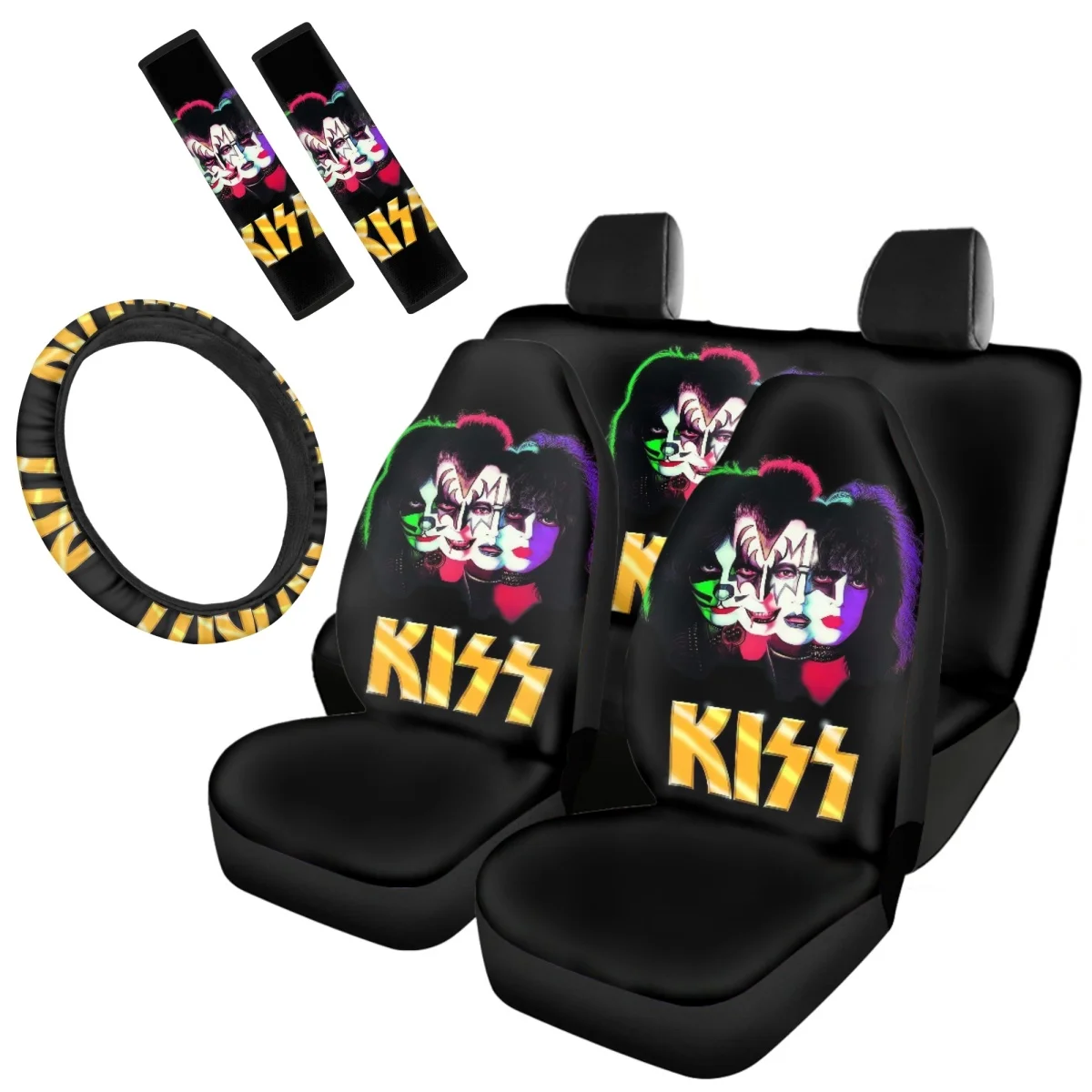

Чехол для автомобильного ремня безопасности Kiss Music, комплект из 4 предметов, моющийся, для защиты руля, рок-певицы