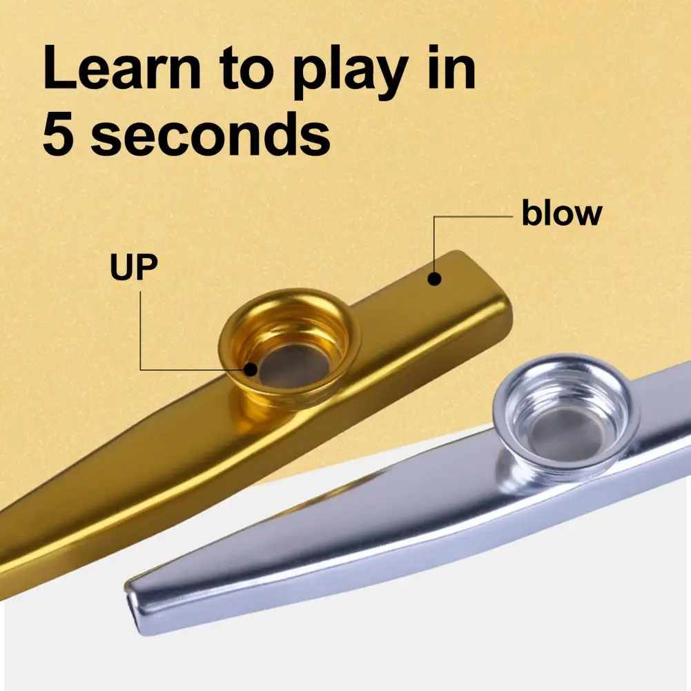 Металлические профессиональные музыкальные инструменты Kazoos канавки с