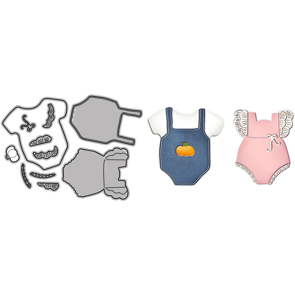 

MangoCraft DIY Cut Dies Cute Boys Girl Bodysuit Metal Cutting Diescrapbooking Embossed Dies For Cards Album Diary Decor