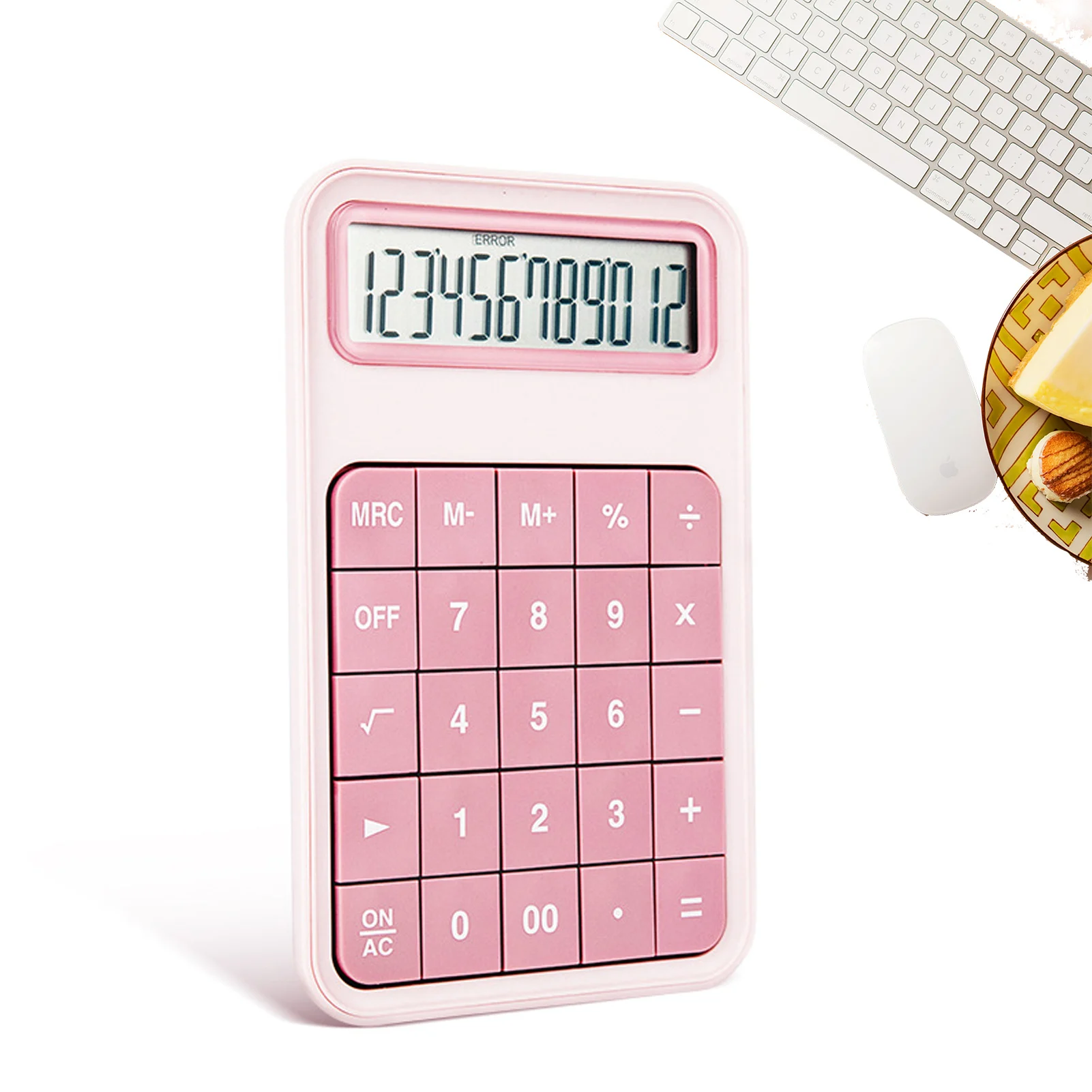 

Colored Standard Calculator Stylish Desktop Calculator Big Buttons Calculator With 12-Digit LCD Display Easy To Use Ultra-thin