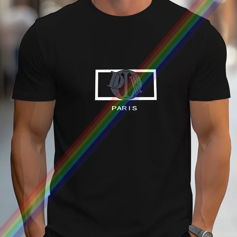 Роскошные брендовые футболки для мужчин лето 2024 Париж рубашка с буквенным