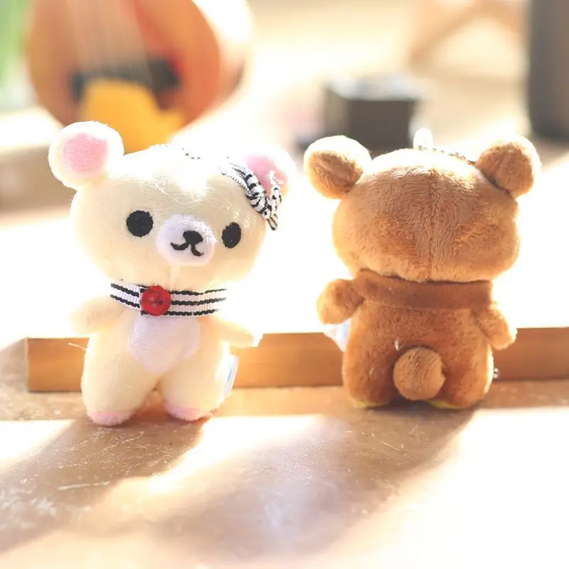 Kawaii Rilakkuma аниме мультфильм плюшевые игрушки брелок аксессуары мягкий рюкзак кулон для девочек и мальчиков детские подарки на день рождения (art.: 3920ca828bf3d) - 3920ca828bf3d