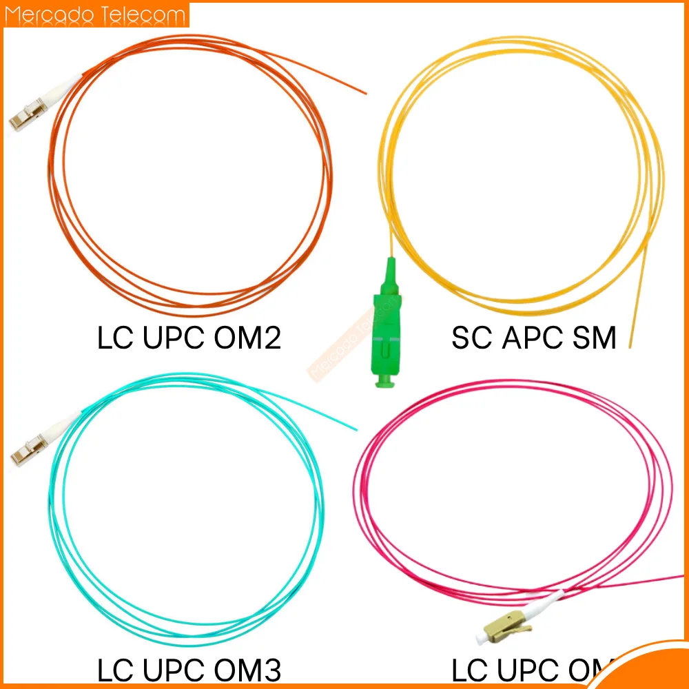 Фото 50 шт./лот, 1,5 метра, оптические пигтейлы SC/APC, одномодовые G652D SX 0,9 мм, LC/UPC, OM2, OM3, OM4, с оболочкой LSZH №1
