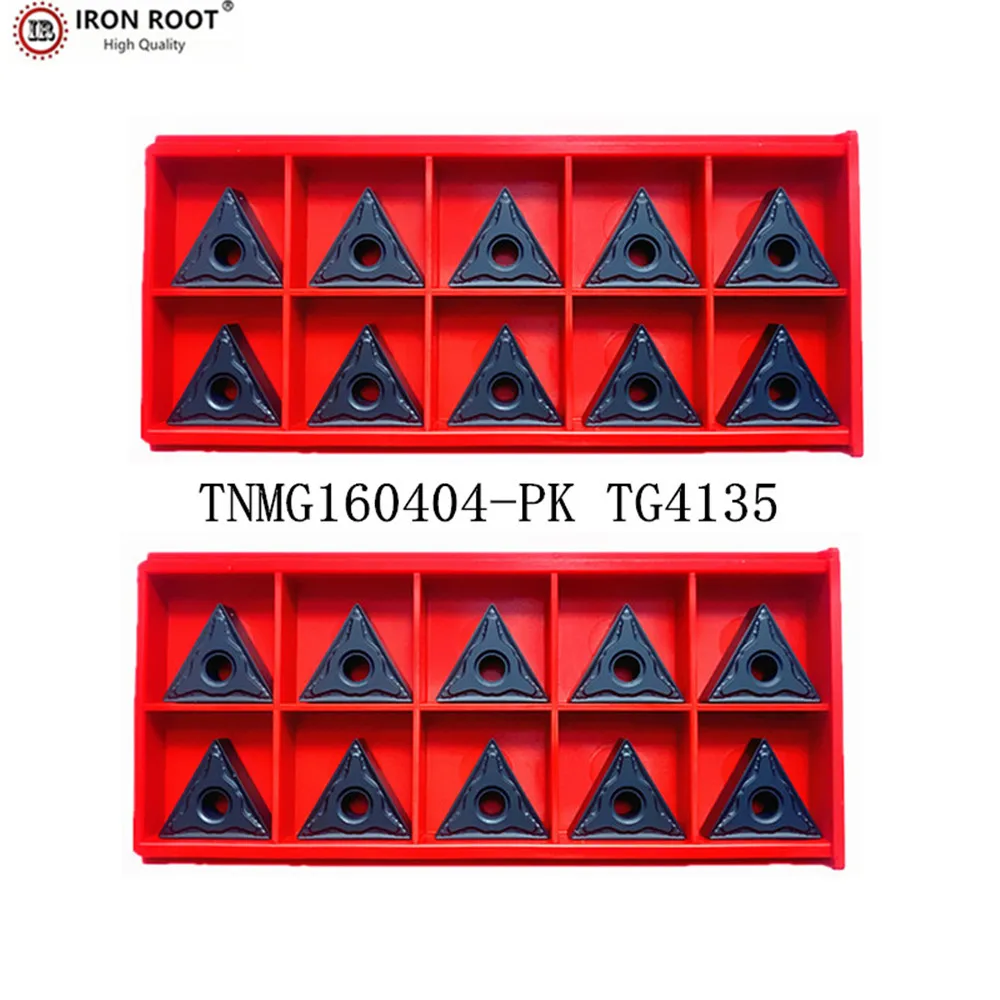 

IRON ROOT CNC Lathe Turning Tool Carbide Turning Insert TNMG160404,TNMG160408,TNMG160412,-PM,CM,TP,PK,OM TG4135 for MWLNR holder