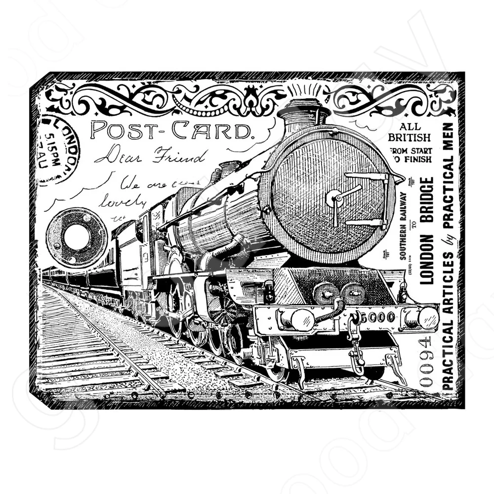 

Train on the Track Clear Stamps Scrapbook Diary Decoration Embossing Template Diy Greeting Handmade Hot Sales 2023 New Arrival