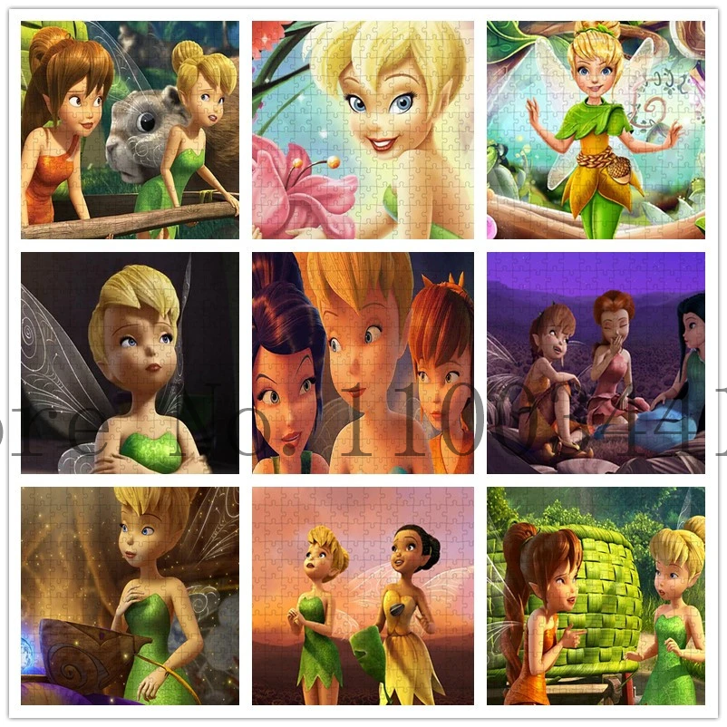 

35 Pieces Tinker Bell Cartoon Jigsaw Puzzle Wooden Puzzles Brain Game Early Educational Toys for Children Diy Handmade Gift