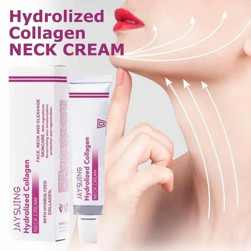 

40g Neck Tightening Cream Hydrolyzed Collagen Face Firming Cream Lightening Neck Lines Rejuvenation Moisturizer Lotion Skin Care