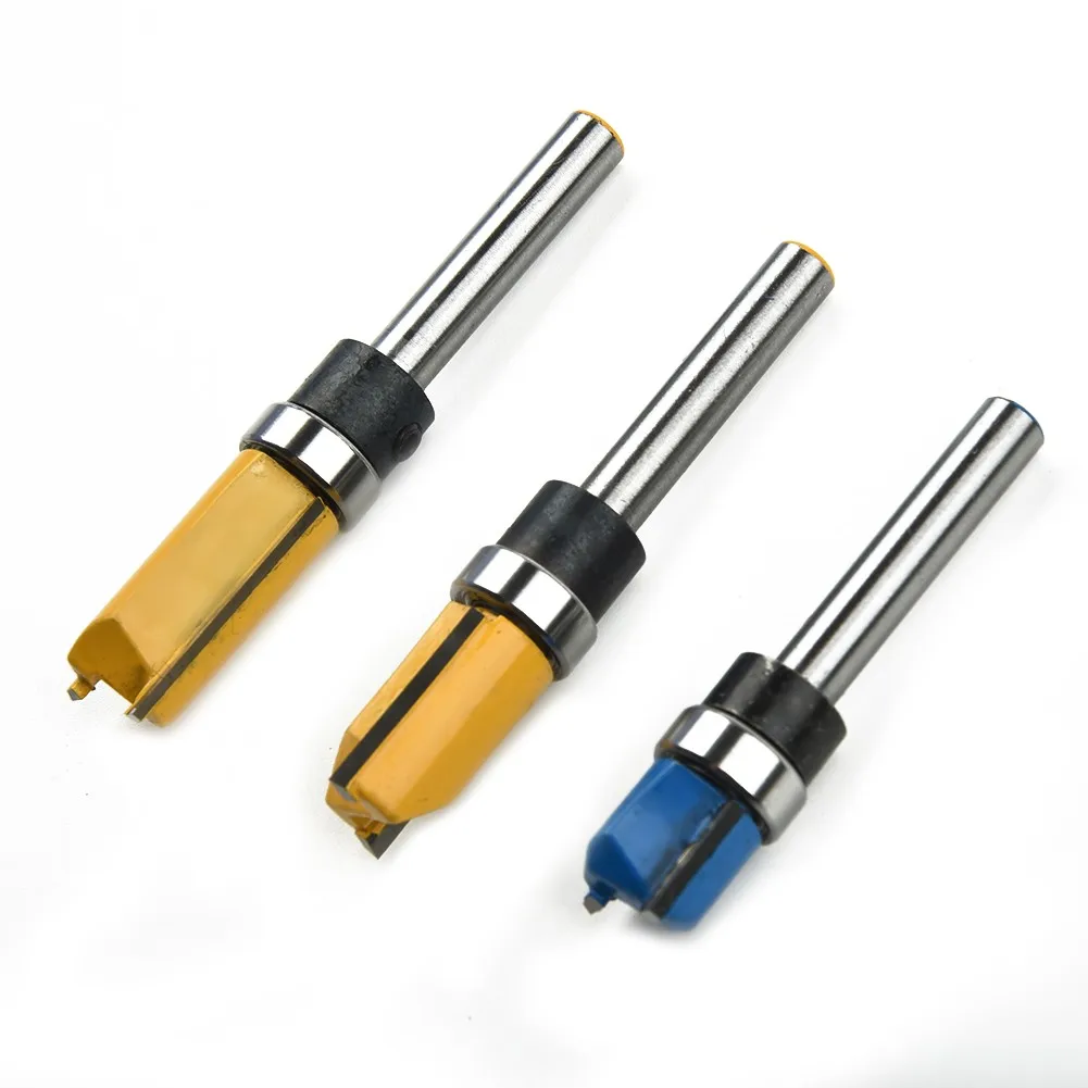 

Cutter Router Bit Flush Router Bit Template Tool Trim Wood Woodwork 3pcs