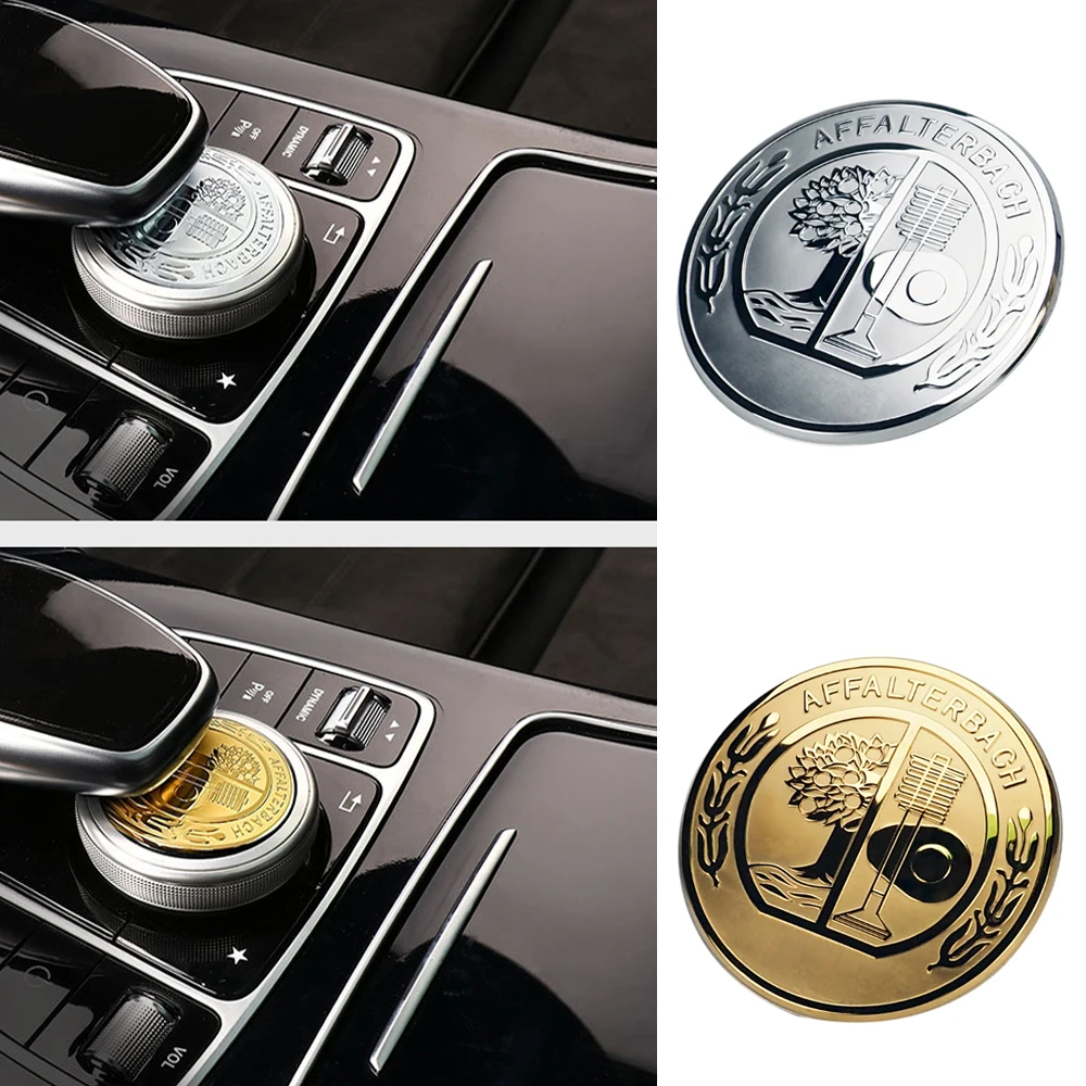 

Automobile Center Console Mouse Multimedia Button Sticker Cover for AMG Mercedes Benz W212 W205 GLC GLE GLS A/B/C/E Class AMG