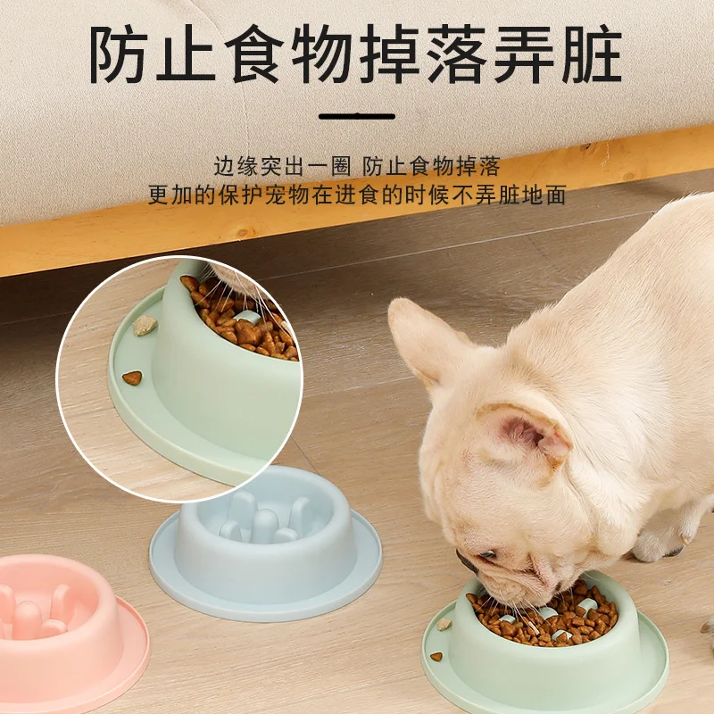 

Pet Slow Food Bowl Cat Bowl Slow Food Bowl Anti-choking Food Non-slip Single Pet Bowl Training Small And Medium-sized Dog Feeder