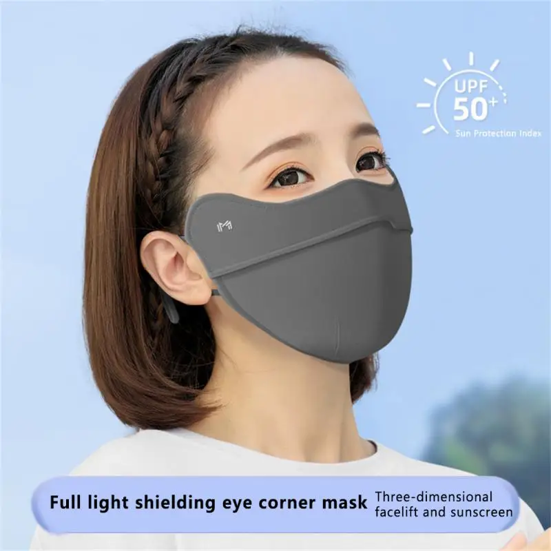 

Моющаяся летняя ледяная Шелковая Маска, дышащая, женская модная, для улицы, аксессуары для велоспорта, простой 1 шт.