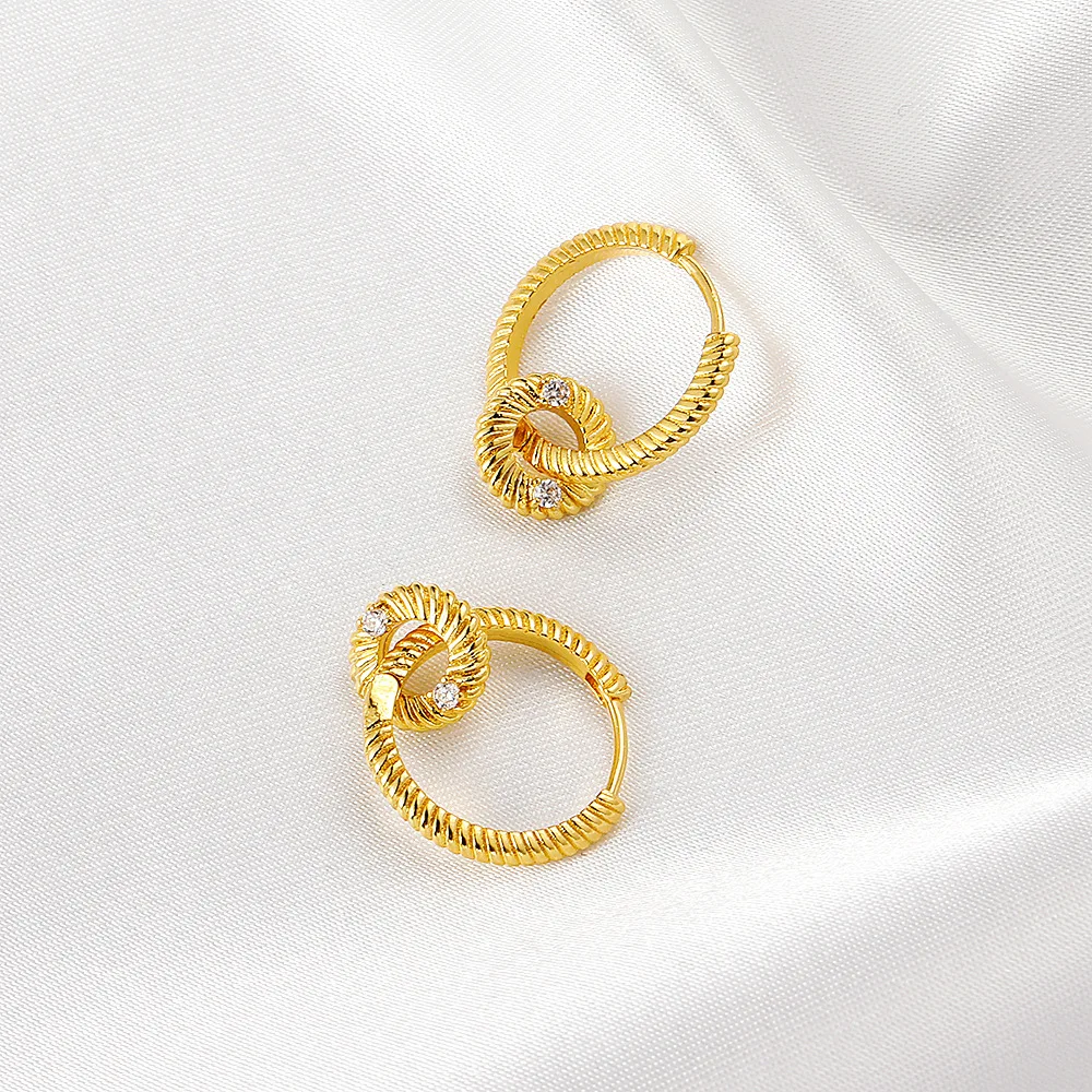 Эроupean американские модные медные полые круглые серьги золотого цвета для женщин