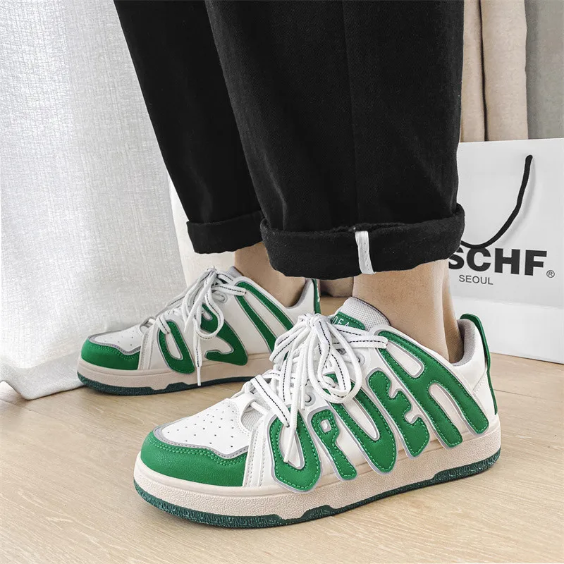 2022 Spring New Fashion White Green Designer Sneakers for Women Men Skate Shoes Trainers Outdoor Low-cut Vulcanized Sneakers Men