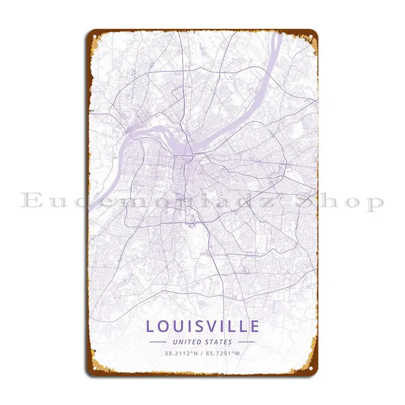 

Металлический постер в стиле таблички в США от Louisville