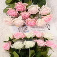 13pcs simulation rose fake flower wedding bridal bouquet photography props home garden decoration simulation silk rose bouquet