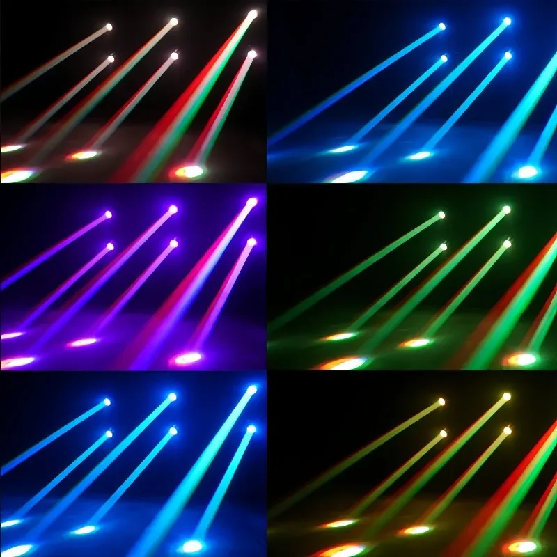 Фото Светодиодный прожектор LED 2*60W 4-в-1 с двойным звуковым эффектом и вращающейся головой, 180W, DMX512 RGB 24/16CH для сцены №4