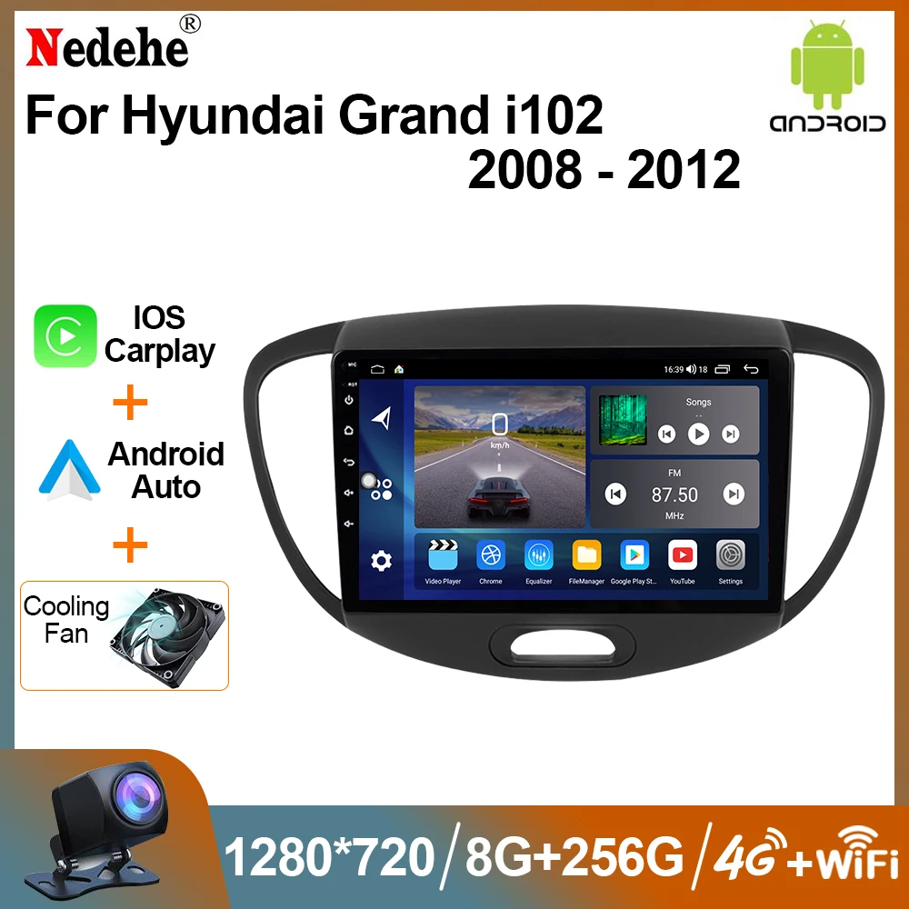 

Автомагнитола 2 Din Android 12, автостерео для Hyundai Grand i10 2007-2013, мультимедийный плеер с GPS, 4G, Wi-Fi, Авторадио 2 Din
