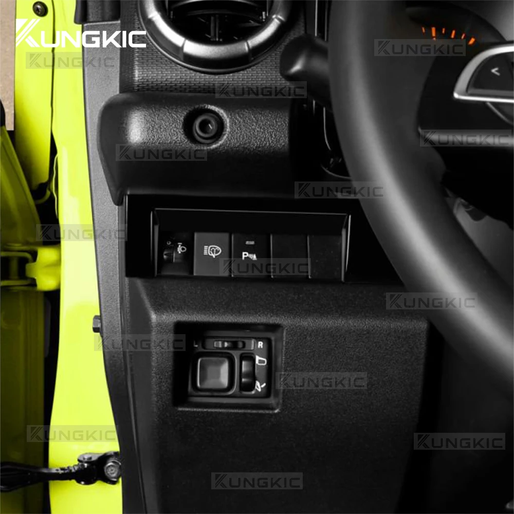 Фото Для Suzuki Jimny JB64 JB74 2018 2019 2020 2021 2022 2023 2024 2025 LHD RHD ABS Углеродное волокно Многофункциональная рамка кнопок №3
