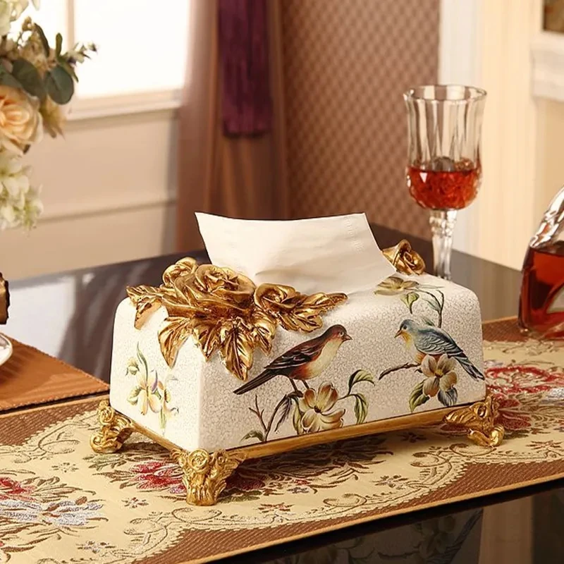 Tissue Box Fashion Elegant Household living Room Desktop Towel Napkin Tissue Holder