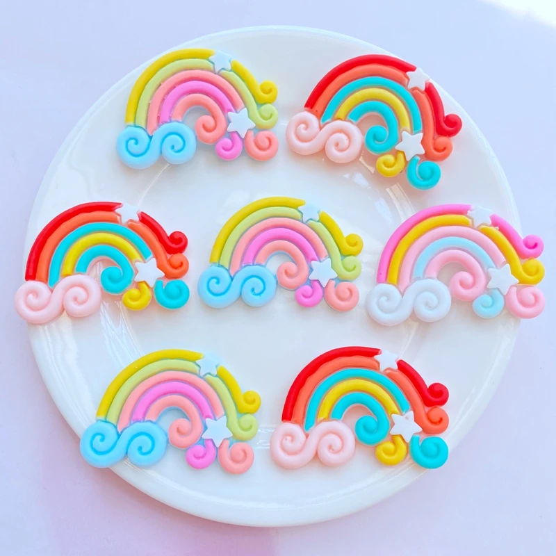 

8 шт. радужные кабошоны из искусственной смолы TSXJY