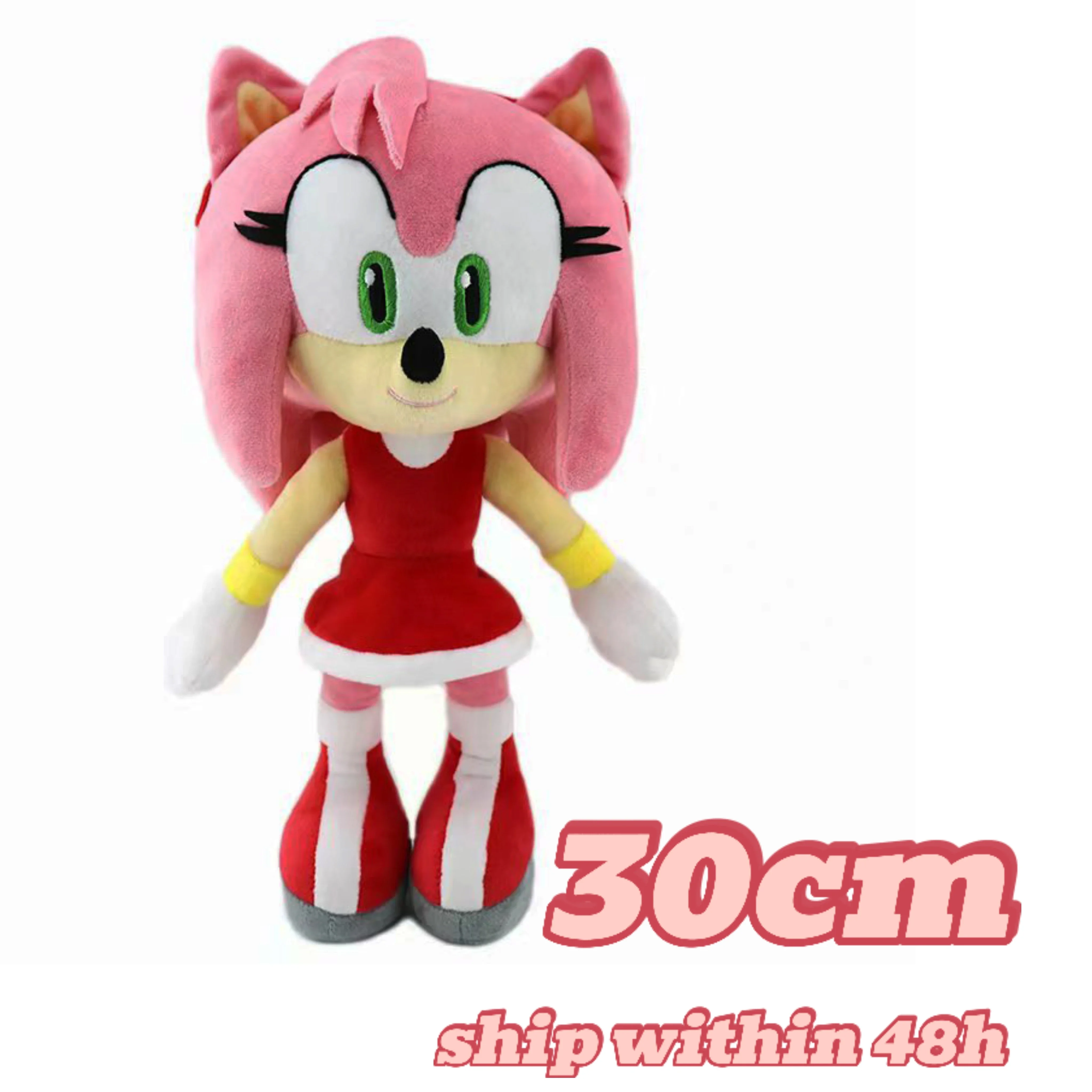 Фото 30 см Amy Sonic Peluche Rose Knuckles Tails плюшевая милая мягкая плюшевая кукла тень ежика №1