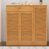 modern simple entryway shoe cabinets bamboo save space dust proof design hallway shoe rack storage portable zapatero furniture