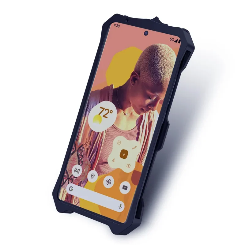 Зеркальный бампер Pixel 8A Роскошный мощный металлический чехол с винтовой рамкой