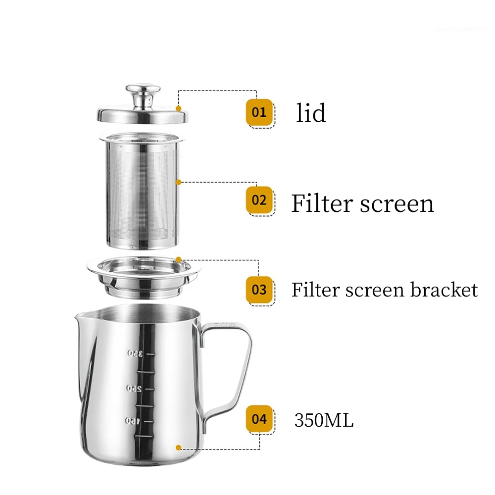 

350-900ml Stainless Steel Milk Jug Frothing Pitcher Latte Espresso Coffee Jug Barista Craft Cappuccino Milk frother Cream Cup