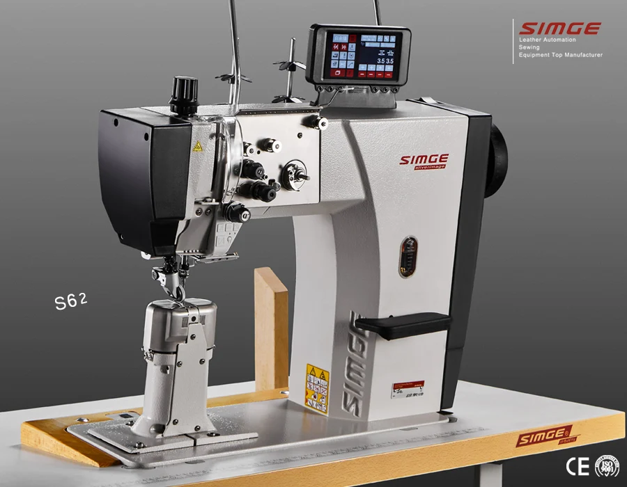 

S62 Industrial Stepper motor Automatic double needle post bed sewing machine