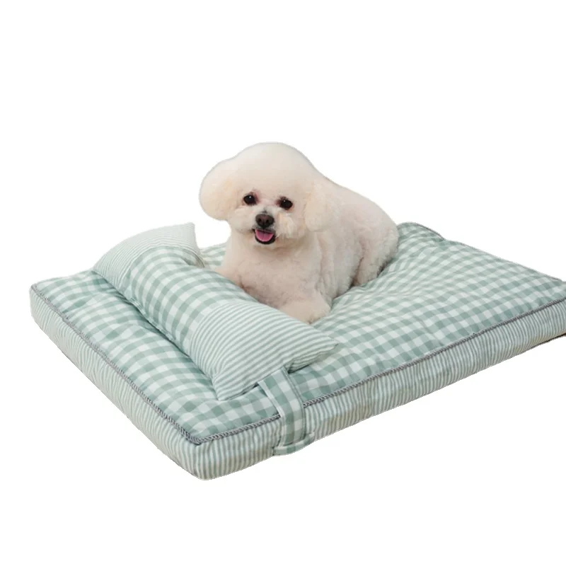 

Pet cama para perro with pillow Soft Pet Bed House for Dogs Cats Cozy Sleeping Sofa Kennel Mat Cat Mattress Pet Supplies