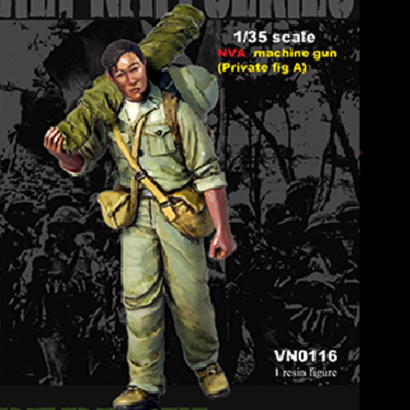 Military Vietnam War People's Army Machine Gun Soldier Gk Toy Hand-made Unassembled And Unpainted