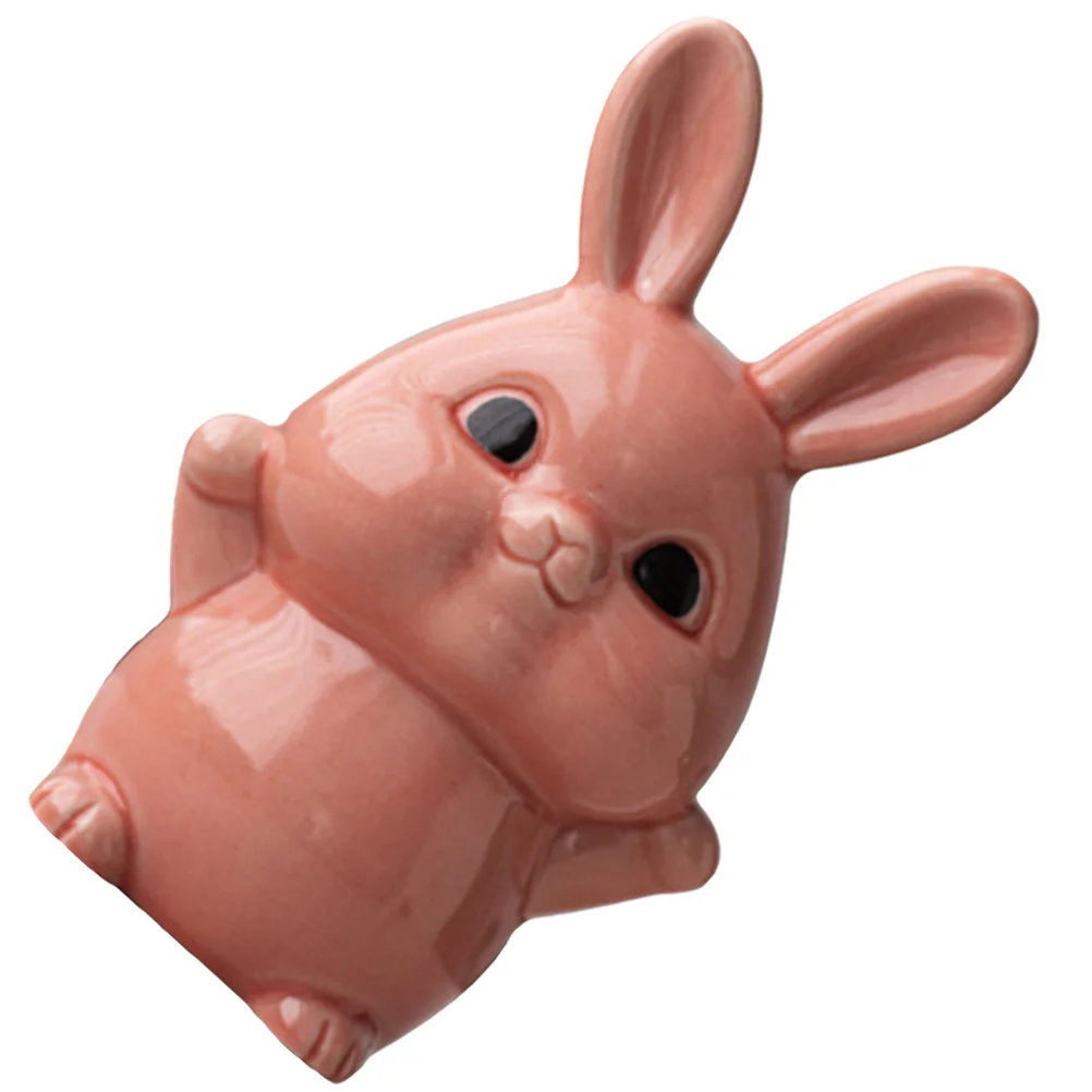 

Cartoon Rabbit Ornament Ceramic Bunny Figurines Home Decor Rabbits Miniature Statue Easter Ceramics Realistic Models