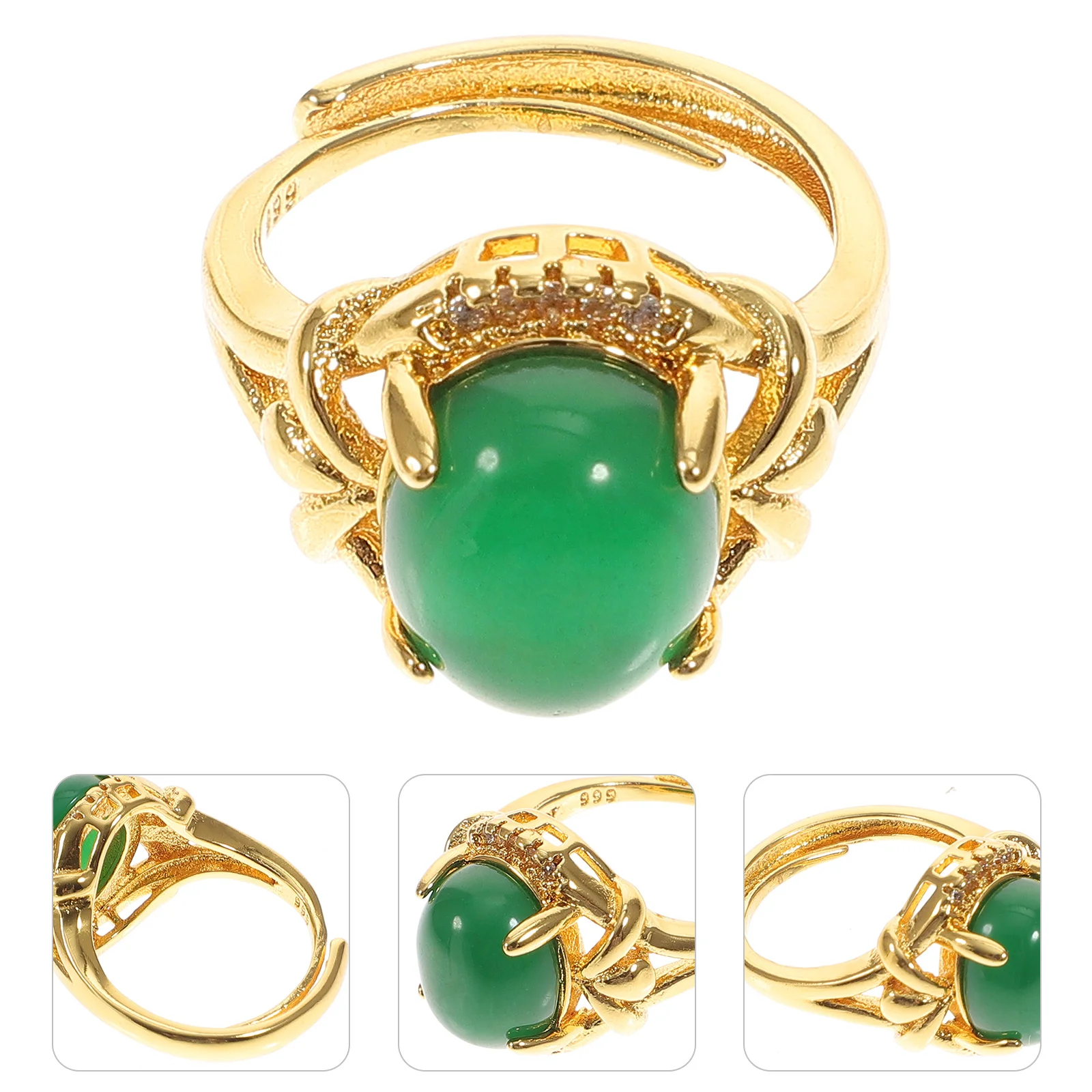 

Baroque Rings Oval Stone Ring Girl Jewelry Decorative Finger Ring Moonstone Ring Girl Gift