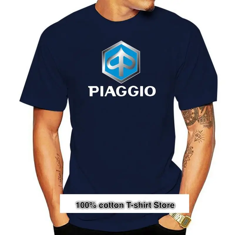 

Camiseta negra con logo de piaggio, talla única