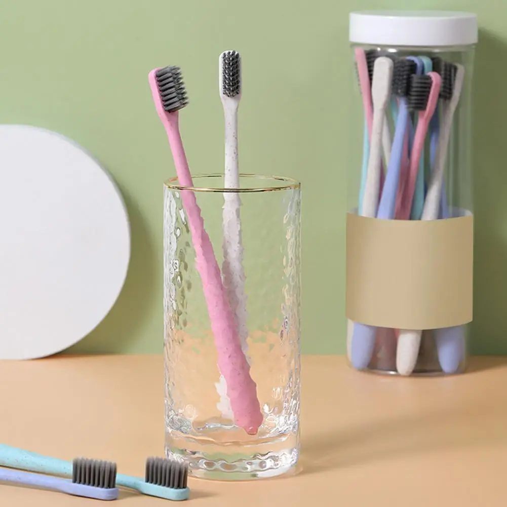 

12Pcs Excellent Bathroom Toilet Washing Room Teens Soft Teeth Brush Clean Toothbrush Hand-Held Deep Cleaning