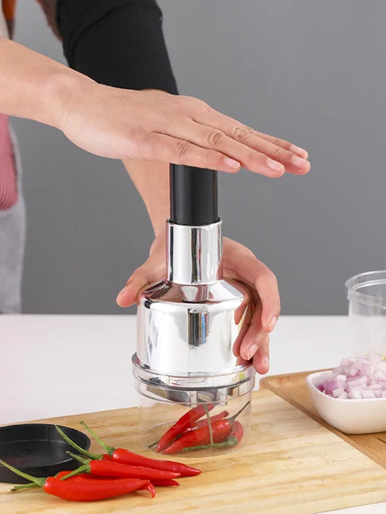 Food Chopper Vegetable Chopper and Slicer Dicer Manual Hand Onion Garlic Mincer with Cover Mini Kitchen Accessorie Gadget Peeler