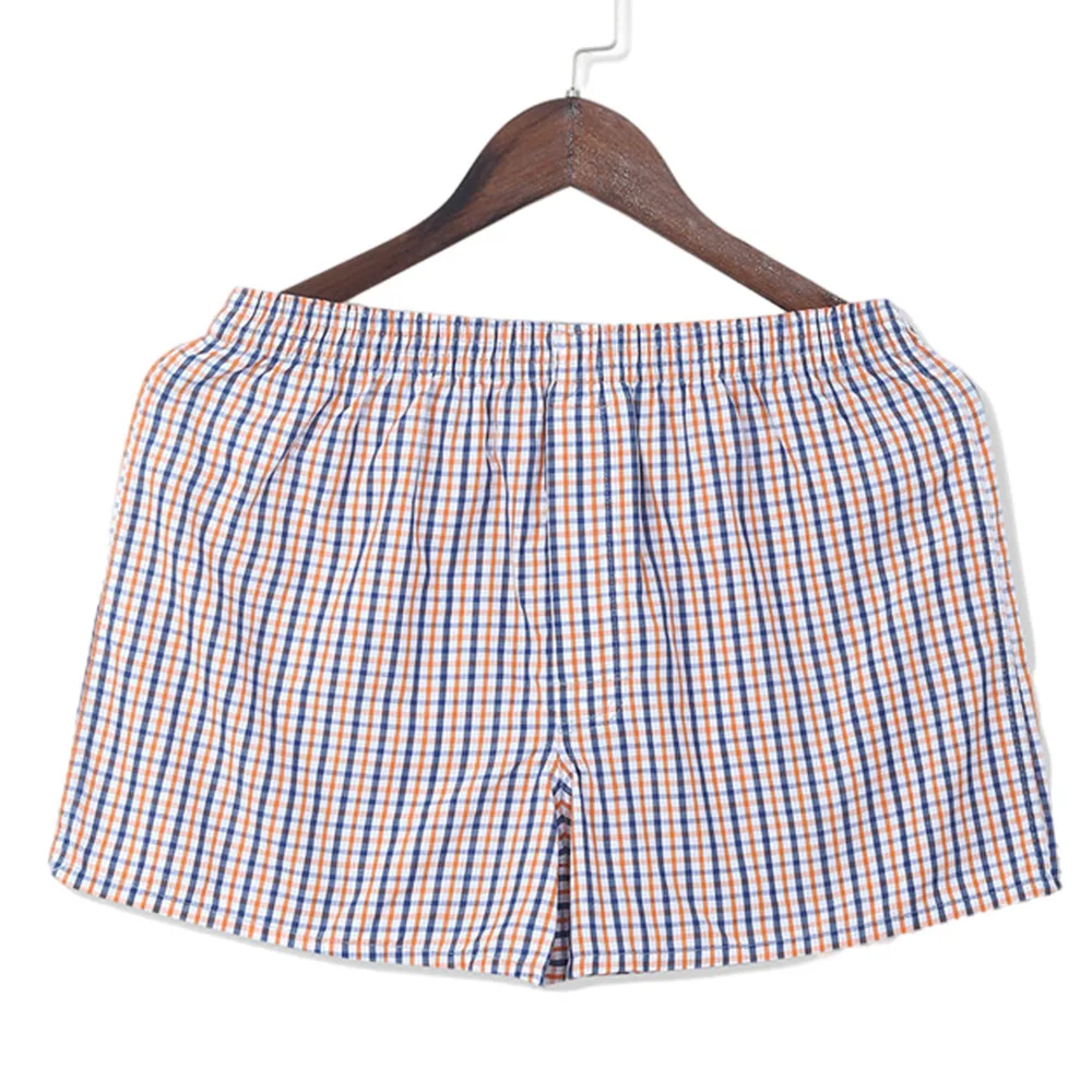 4Pcs Boxer Men's Panties Underwear Man Underpants Homme Boxershorts 100% Cotton Classic Plaid Shorts More Comfortable Panties