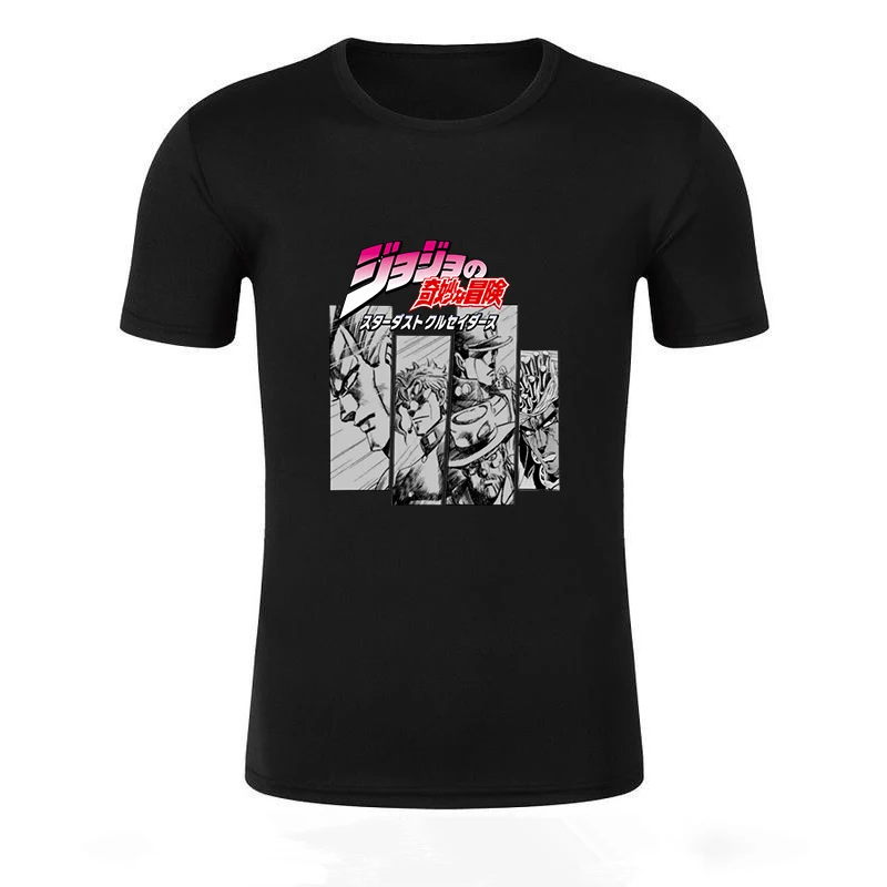 

Fashion Jojo Bizarre Adventure T Shirt Men Short Sleeved Vaporwave Aesthetic Jotaro T-shirt Cotton Kujo Manga Graphic Tee Tops