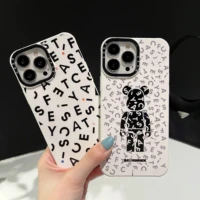cartoon gloomies bear number silicone phone cases for iphone 13 12 11 pro max xr xs max x men and women soft cover gift fundas