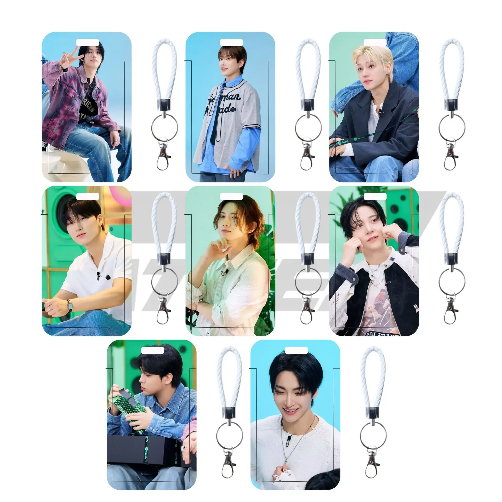 Держатель для фотокарточек ATEEZ HD с веревкой, брелок для ключей, для фотографий Хонджуна, Йёсанга, Юнхо, Минги, Сан, защитный чехол для ID-карт и косплея (art.: 3920da2d03f3a) - 3920da2d03f3a