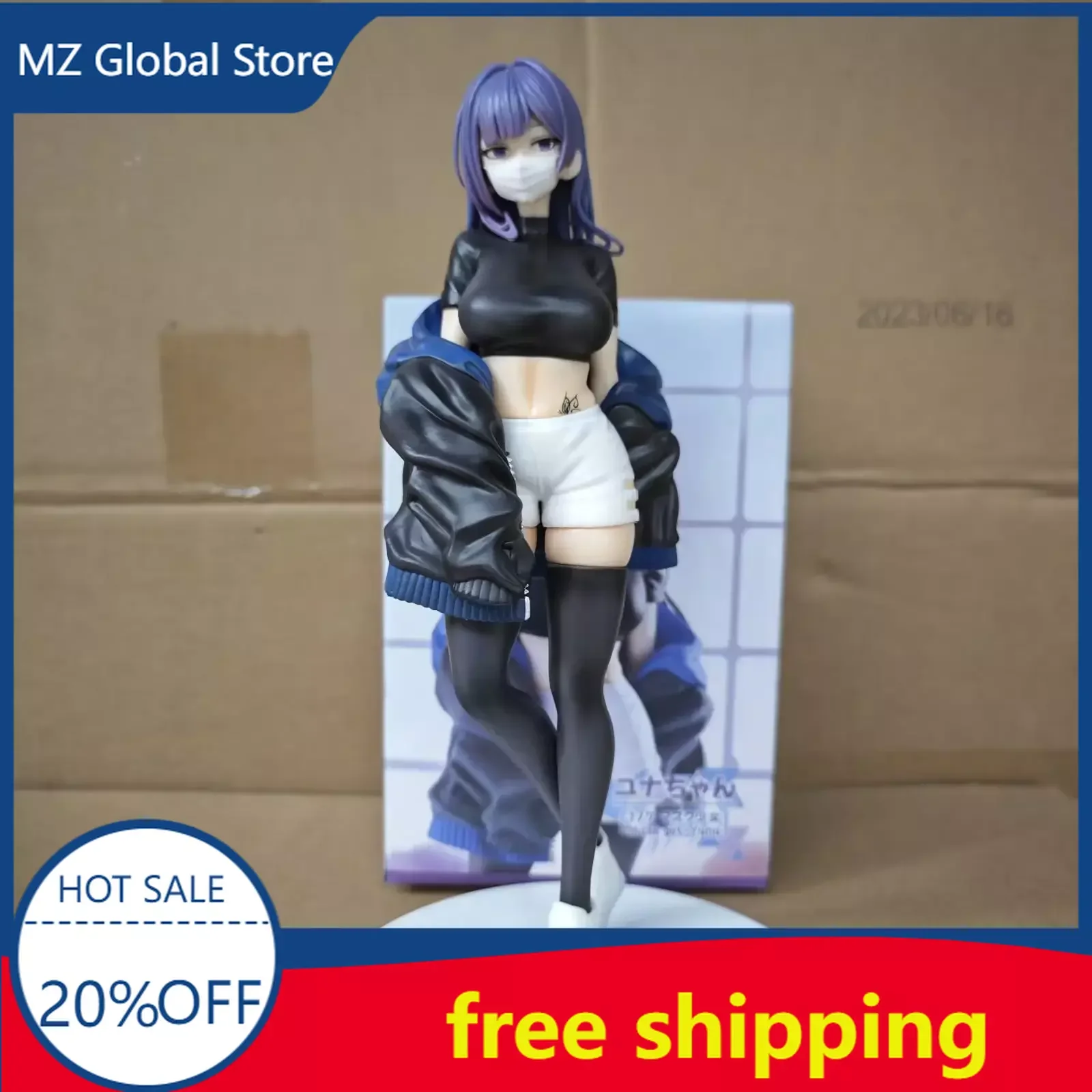 

Masked Girl Yuna Illustration Anime Action Figure Kawaii Sexy Anime Girl Collection Ornament Doll Display Christmas Gift Toy