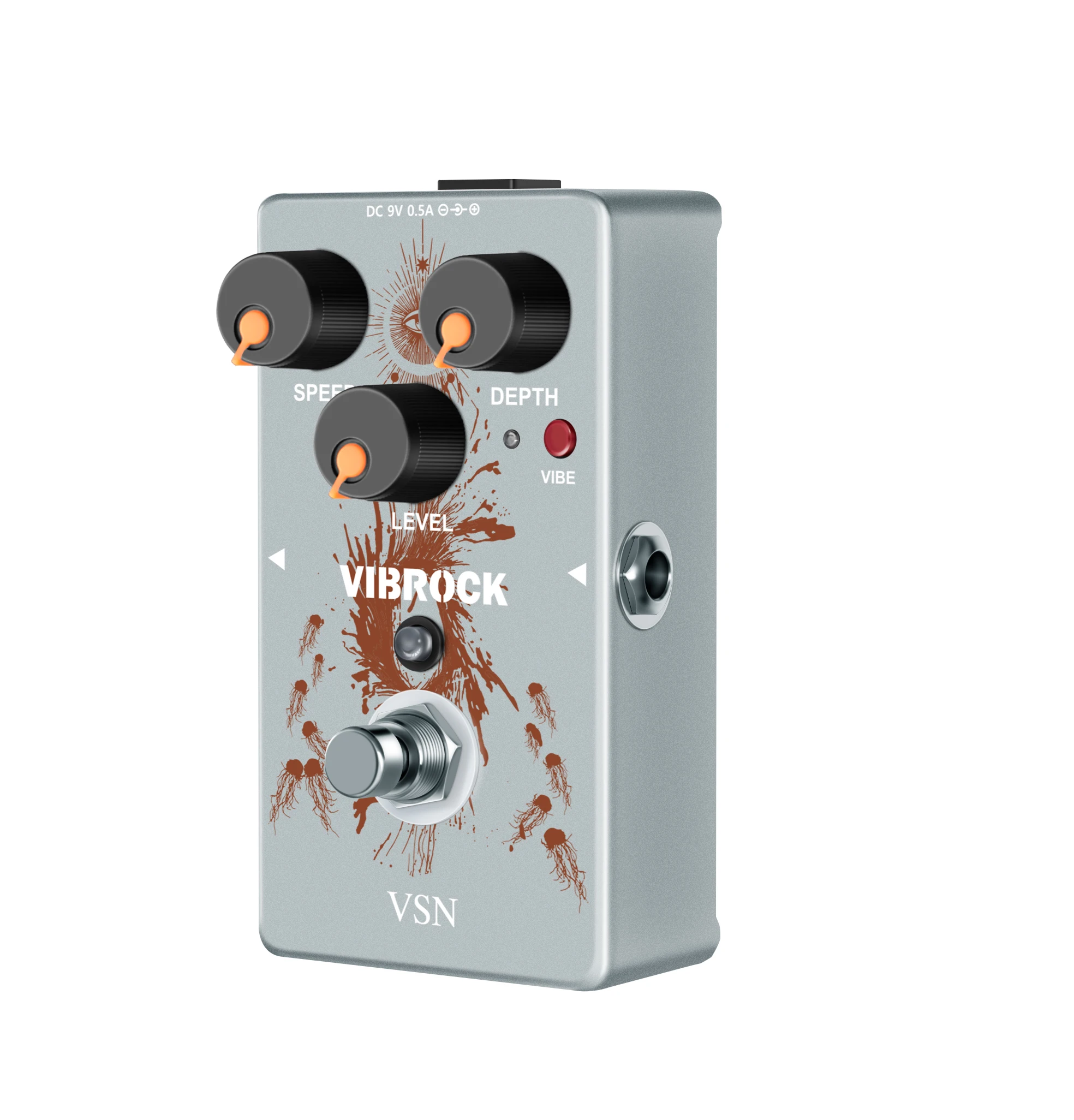 VSN RE-02 Vibrock Chorus&Tremolo Guitar Multi-Effect Pedal True Bypass Working On Both DC 9V Adaper& Battery For Outdoor Play