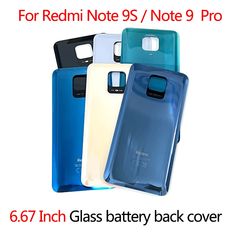 

Note 9S 3d Glass For Xiaomi Redmi Note 9 Pro S Note 9Pro Battery Back Cover Rear Door Lid Panel Shell Housing Case Repair Parts