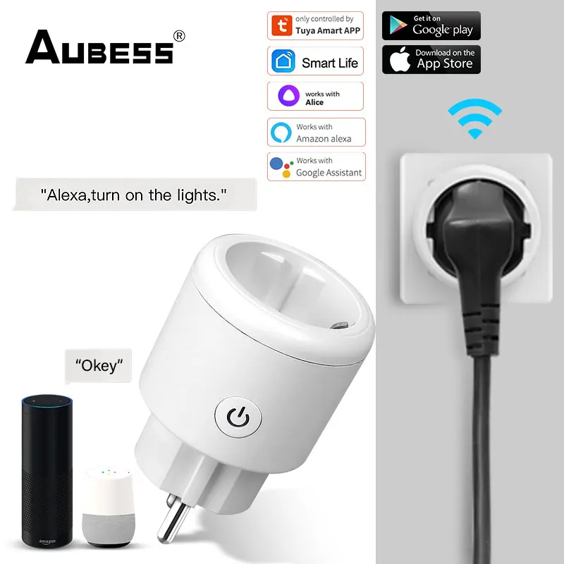 

High Quality Wireless Remote Socket Dual Module Fire Retardant Smart Power Socket Fireproof Smart Plug Timer 20a Eu Plug