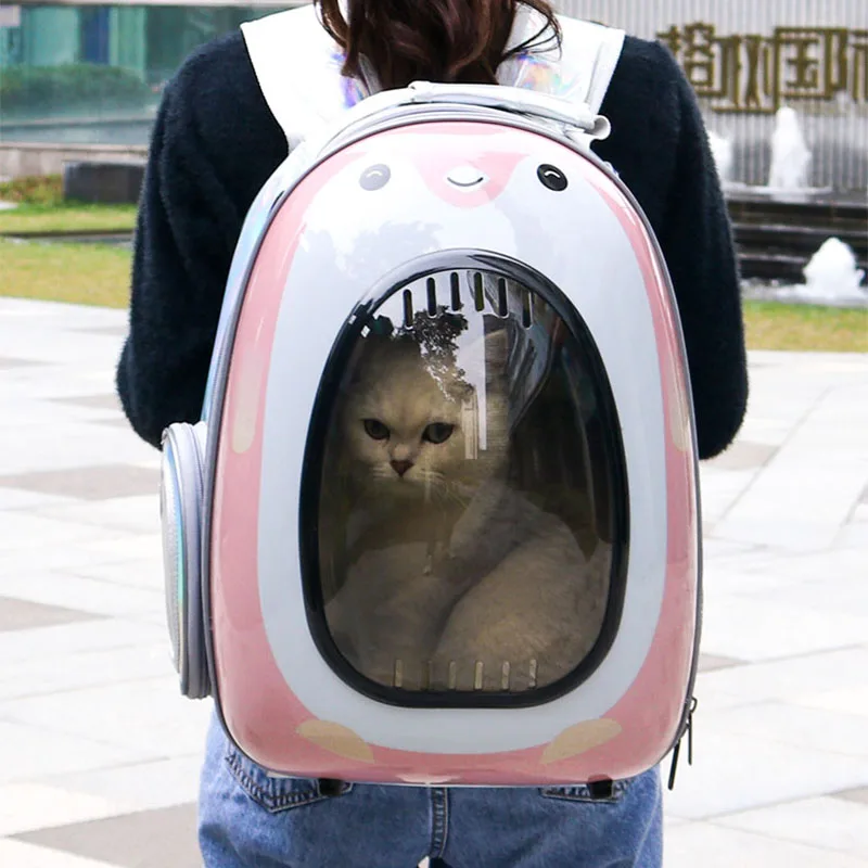 Воздухопроницаемая дорожная сумка с окошком рюкзак для переноски домашних