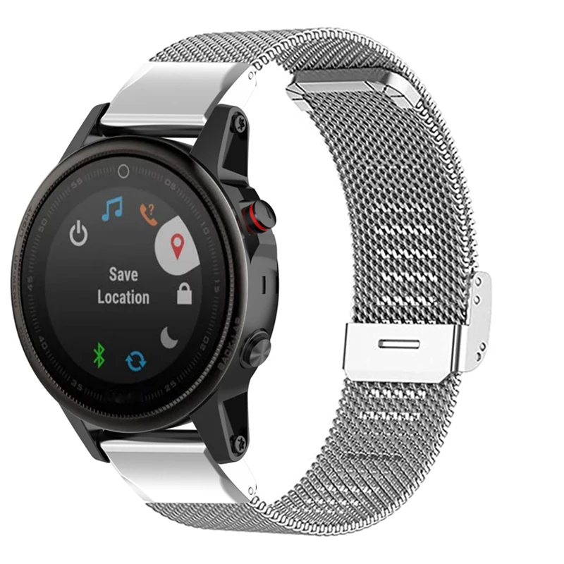 Ремешок из нержавеющей стали для наручных часов Garmin Fenix 7x6 Pro 5S Plus 3 HR |