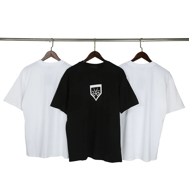 

European and American Luxury Brand T-shirts Scissors Logo Print Best Quality 1:1 Cotton T-shirts Men Women Fashion Streetwear